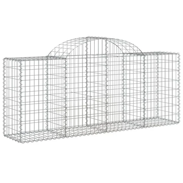 vidaXL Paniers à gabions arqués 8 pcs 200x50x80/100 cm Fer galvanisé