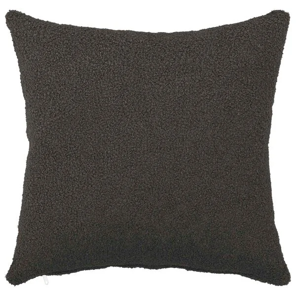 vidaXL Housse de coussin 2 pcs HEERLEN Gris foncé 40 x 40 cm Bouclé
