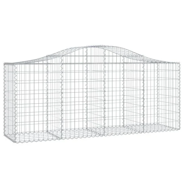 vidaXL Paniers à gabions arqués 8 pcs 200x50x80/100 cm Fer galvanisé
