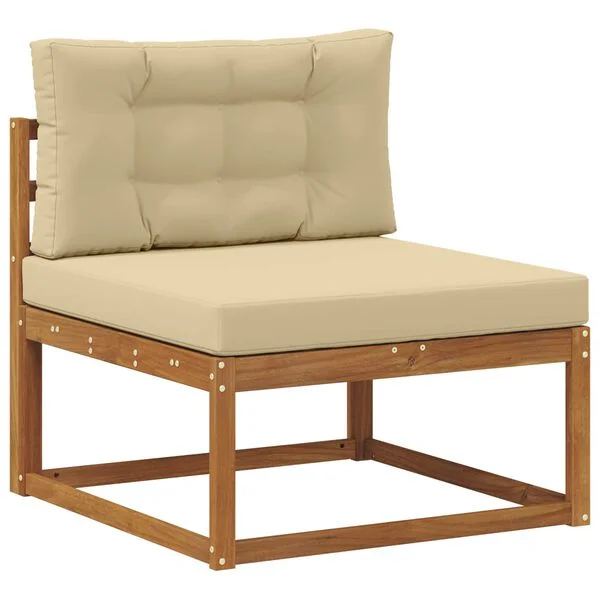 vidaXL Ensemble de canapés d'extérieur 10 pc Naturel et Beige