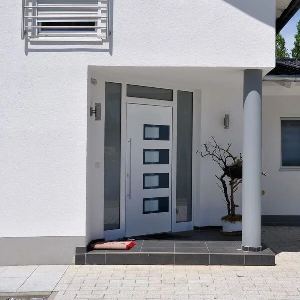vidaXL Porte d'entrée Blanc 100x200 cm Aluminium et PVC