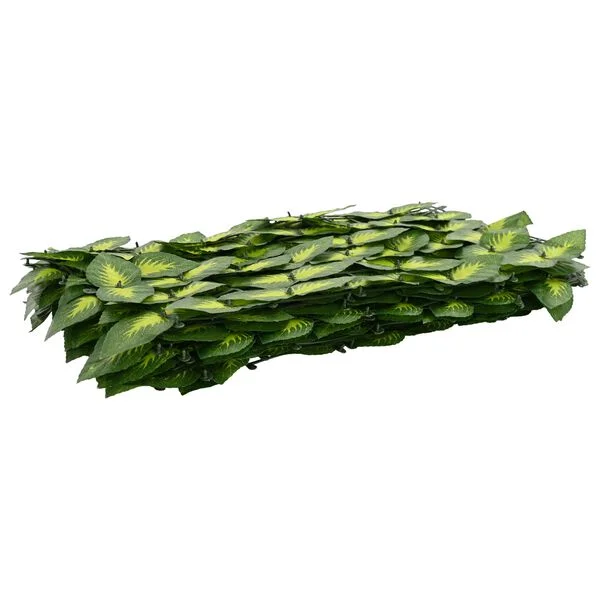 vidaXL Écran de balcon avec feuilles Vert et jaune 500 x 75 cm