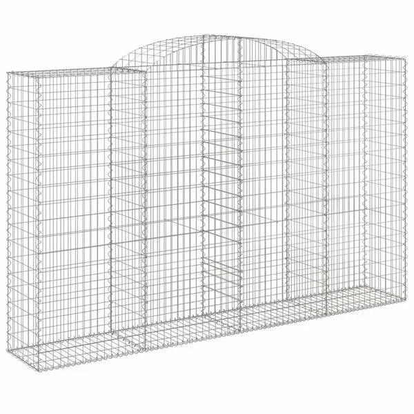 vidaXL Paniers à gabions arqués 15 pcs 300x50x180/200 cm fer galvanisé