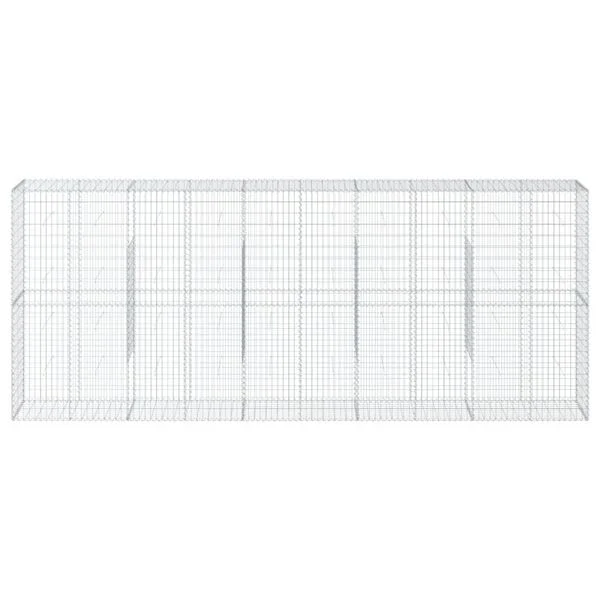 vidaXL Panier gabion avec couvercle 500x50x200 cm fer galvanisé
