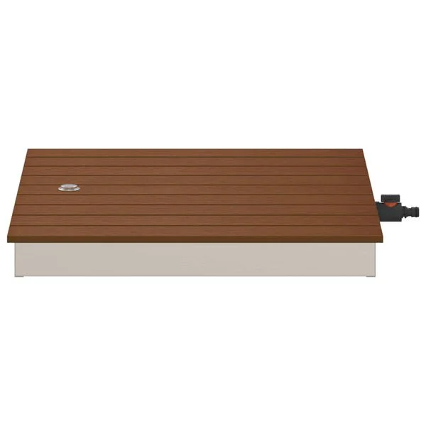 vidaXL Douche de jardin WPC et Acier inoxydable 201 Marron