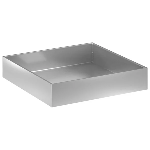 vidaXL Cache-pot de jardin Argenté 100 x 100 x 20 cm Acier galvanisé