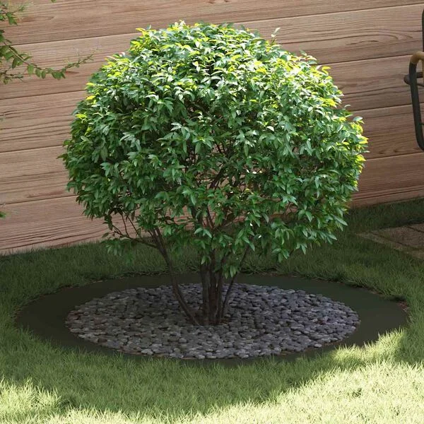 vidaXL adapté pour anneaux d'arbre plats 5 pc Vert olive Ø90/120 cm