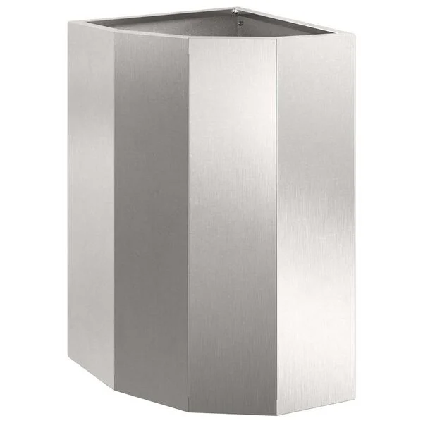 vidaXL Jardinière d'Angle Argenté 30 x 30 x 50 cm Acier inoxydable