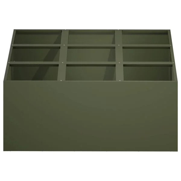 vidaXL Cache-pot de jardin Vert olive 100 x 100 x 30 cm