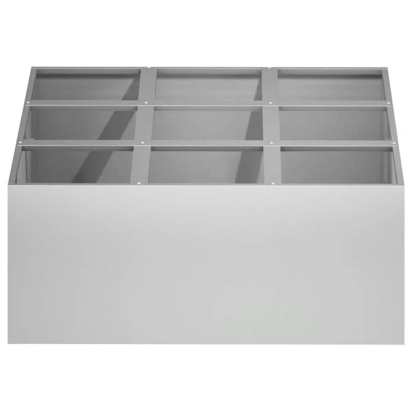 vidaXL Cache-pot de jardin Argenté 100 x 100 x 30 cm Acier galvanisé