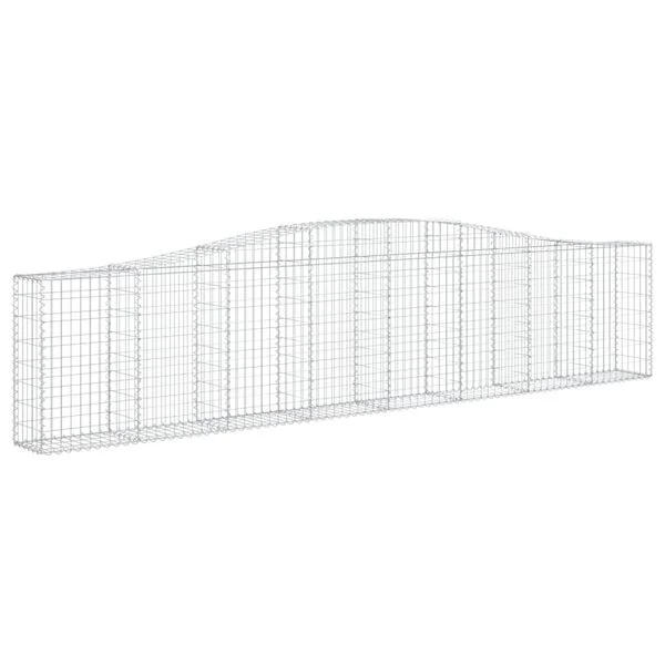 vidaXL Panier de gabions arqué 400x30x80/100 cm Fer galvanisé