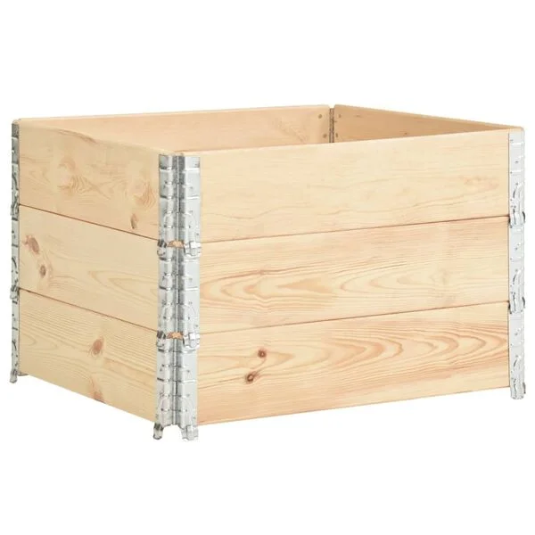 vidaXL Jardinières surélevées 3 pcs 100x100 cm Bois de pin solide