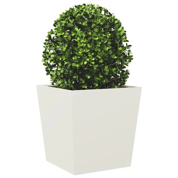 vidaXL Jardinière blanc 50x50x50 cm acier
