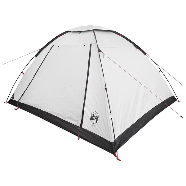 vidaXL Tente de camping 6 personne Blanc Occultant Polyester et Acier