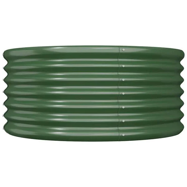 vidaXL Jardinière de jardin Acier galvanisé 80x80x36 cm Vert