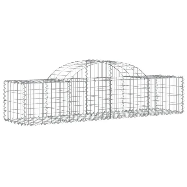 vidaXL Paniers à gabions arqués 6 pcs 200x50x40/60 cm fer galvanisé