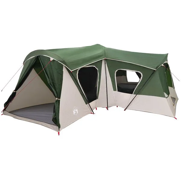 vidaXL Tente familiale 14 personne Vert