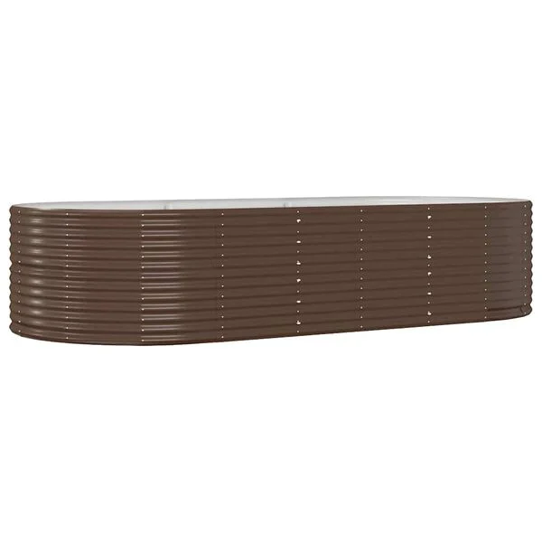 vidaXL Lit surélevé de jardin Marron Acier galvanisé