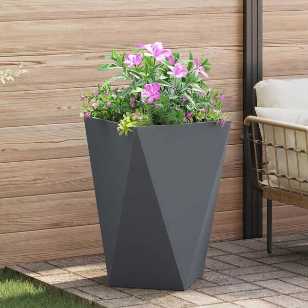 vidaXL Jardinière Anthracite 50 x 50 x 75 cm Acier