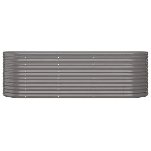 vidaXL Lit surélevé de jardin Acier galvanisé 224x80x68 cm gris