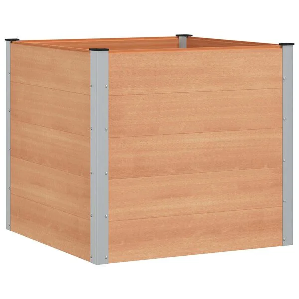 vidaXL Jardinière surélevée Marron 100 x 100 x 91 cm WPC et Aluminium