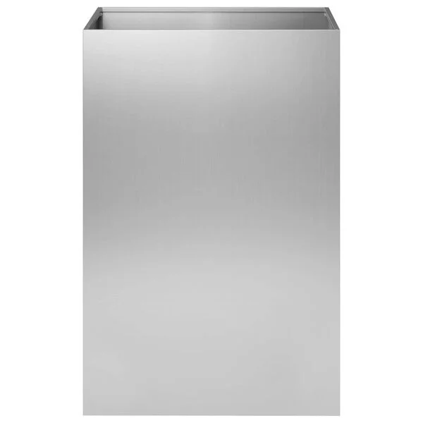 vidaXL Cache-pot de jardin Argenté 40 x 40 x 75 cm Acier galvanisé