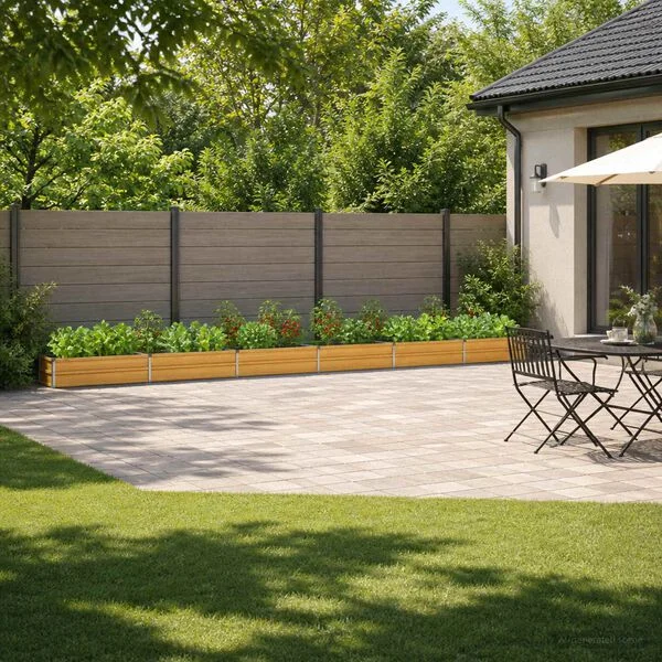 vidaXL Jardin surélevé Naturel 600 x 40 x 24 cm acier laminé à froid