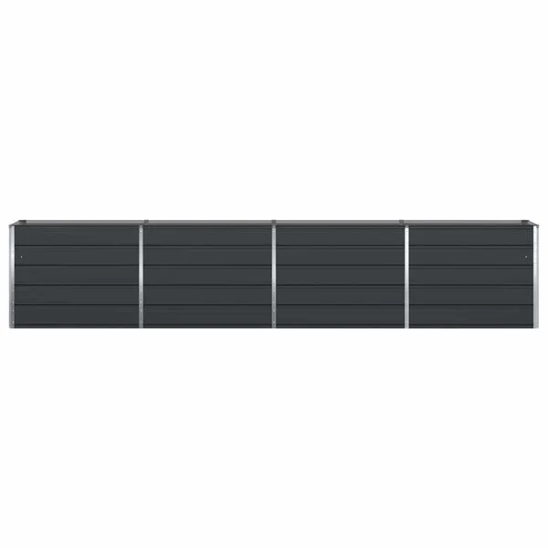 vidaXL Jardinière Anthracite 385 x 50 x 75 cm Acier galvanisé