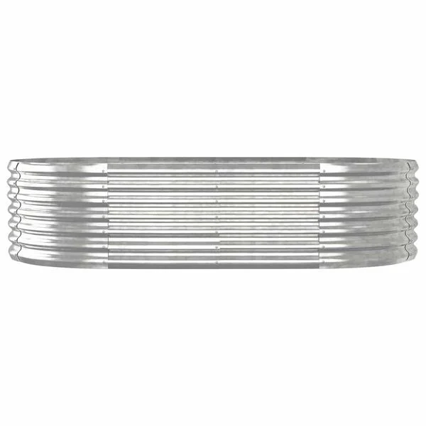 vidaXL Lit surélevé de jardin Acier galvanisé Argenté