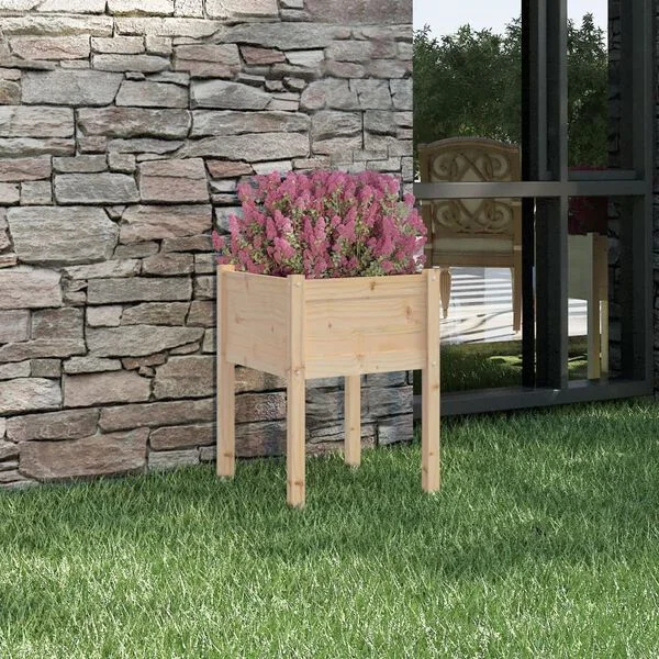 vidaXL Jardinière d'extérieur 50x50x70 cm bois de pin massif