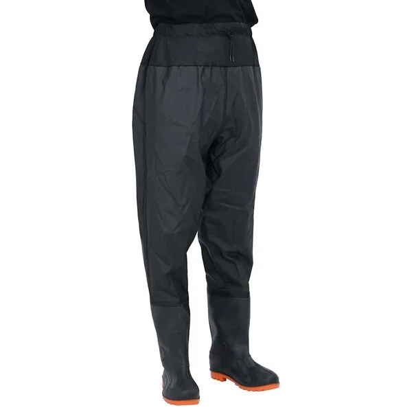 vidaXL Cuissardes avec bottes noir taille 42