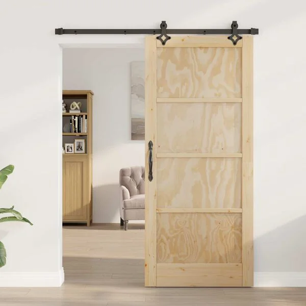 vidaXL Porte coulissante ORKDAL 86 x 198, 5 cm Bois de pin massif