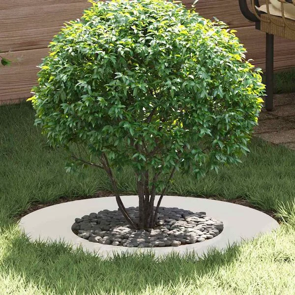 vidaXL adapté pour anneau d'arbre plat Blanc Ø40/70 cm Acier