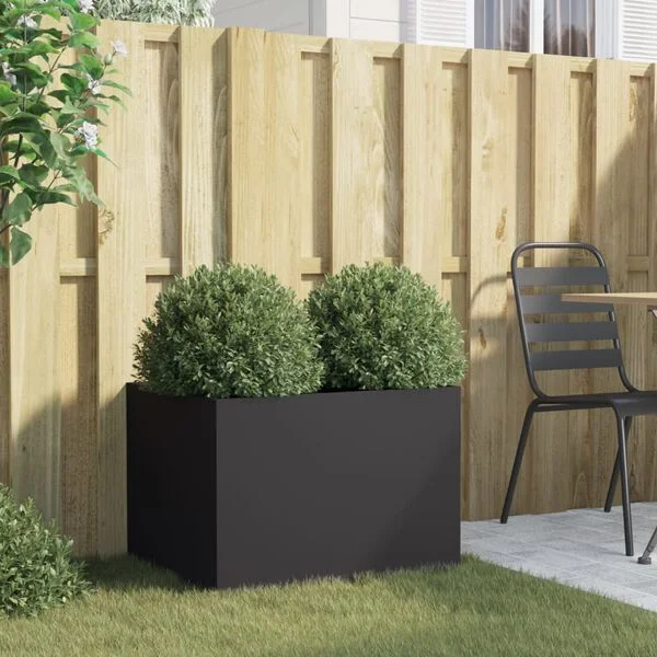 vidaXL Jardinière noir 62x47x46 cm acier