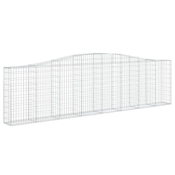 vidaXL Paniers à gabions arqués 4 pcs 400x30x100/120 cm Fer galvanisé