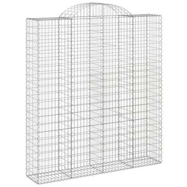 vidaXL Paniers à gabions arqués 5 pcs 200x50x220/240 cm Fer galvanisé