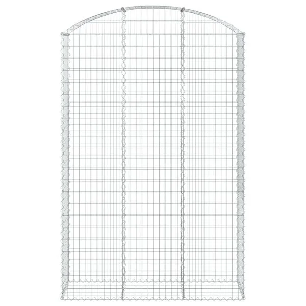 vidaXL Panier de gabions arqué 150x50x220/240 cm Fer galvanisé