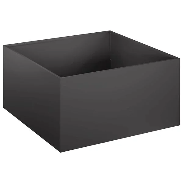 vidaXL Cache-pot de jardin Noir 60 x 60 x 30 cm Acier laminé à froid
