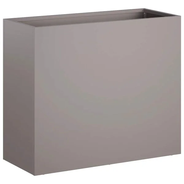 vidaXL Cache-pot de jardin Rouillé 50 x 20 x 40 cm Acier patiné