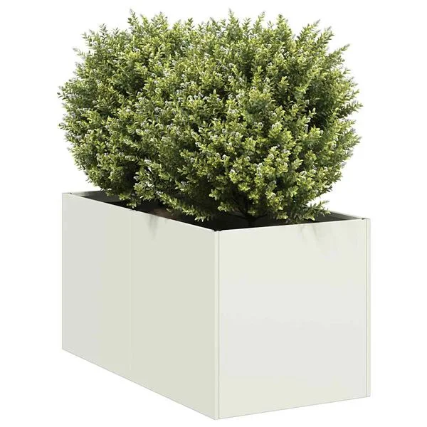 vidaXL Jardinière blanc 40x80x40 cm acier laminé à froid