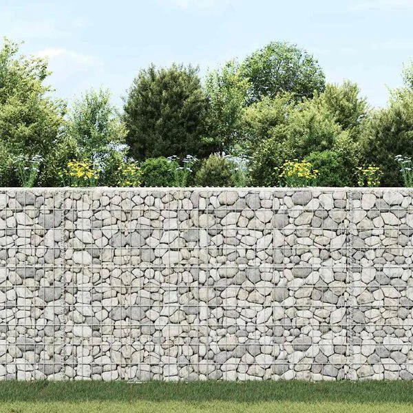 vidaXL Lit surélevé à gabion en trapèze Acier galvanisé 150x20x100 cm