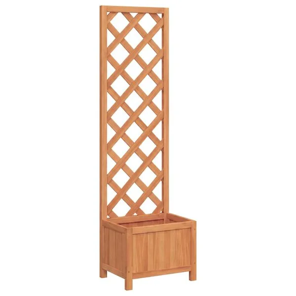 vidaXL Jardinière avec treillis 40x30x135 cm bois massif de sapin