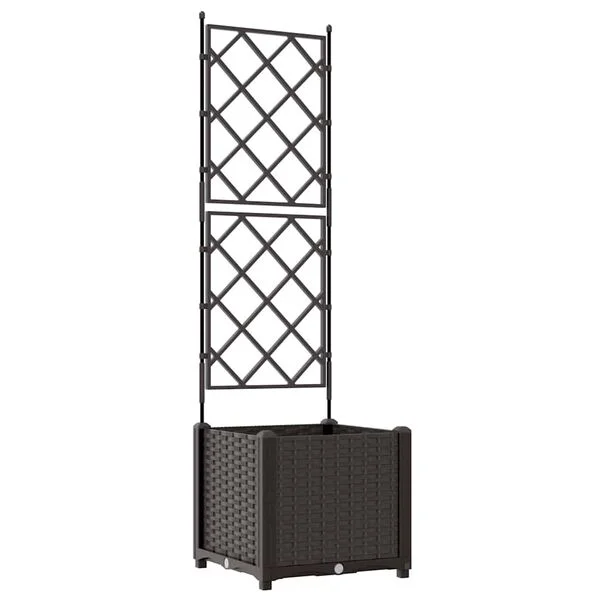 vidaXL Cache-pot de jardin Marron 40 x 40 x 143 cm PP