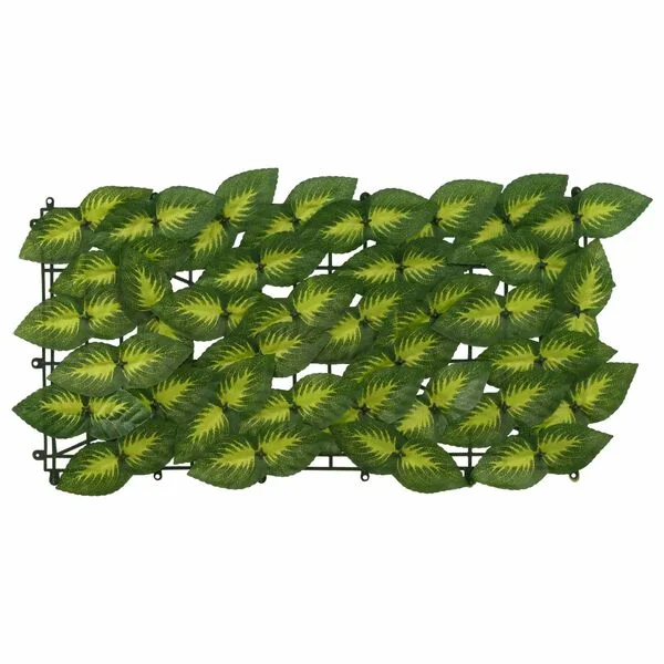 vidaXL Écran de balcon avec feuilles Vert et jaune 500 x 75 cm
