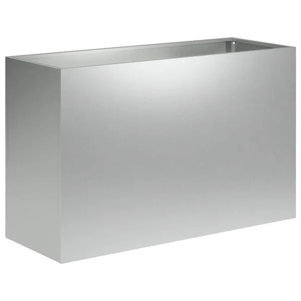 vidaXL Cache-pot de jardin Argenté 80 x 40 x 50 cm Acier galvanisé
