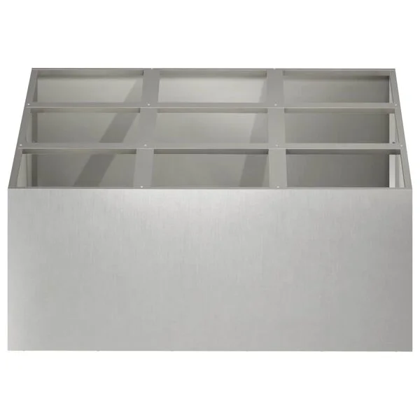vidaXL Cache-pot de jardin Argenté 100 x 100 x 30 cm Acier inoxydable