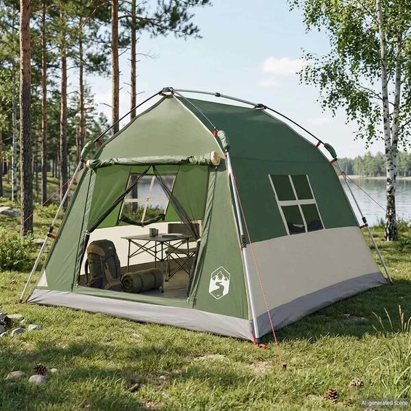 vidaXL Tente instantanée imperméable 2 personne Vert
