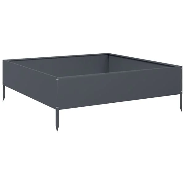 vidaXL Lit surélevé de jardin anthracite 100x100x33, 5 cm acier