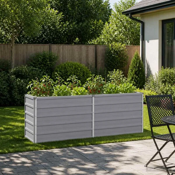 vidaXL Jardin surélevé Gris 160 x 40 x 55 cm acier laminé à froid