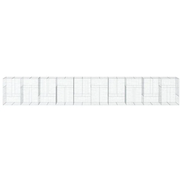 vidaXL Panier gabion avec couvercle 1000x100x150 cm fer galvanisé